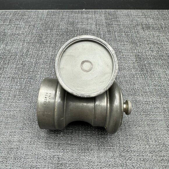 Vintage Pewter Salt & Pepper Shaker Set Empire Pewter Made in Italy Mill Set - Picture 5 of 9